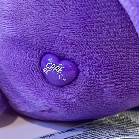 Care Bears Share Bear Purple Winking Excellent Used Condition 10” tall Soft - Picture 5 of 7